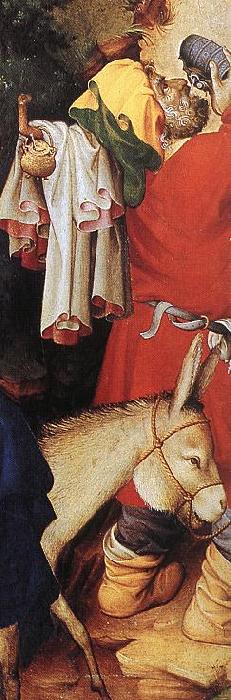 BROEDERLAM, Melchior The Flight into Egypt (detail) dsf oil painting image